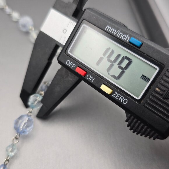 Victorian Revival Blue Cameo Pendant Beaded Necklace 28" Faux Pearls Convertible - Picture 9 of 15